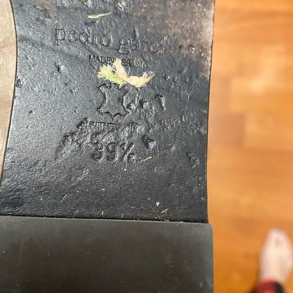 Pedro Garcia womans made in Spain taupe leather slip on shoes size 39.5 (Size 8) - Picture 6 of 8